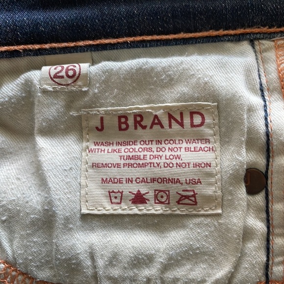 EUC J BRAND sz26 cropped “the skinny” Jeans in “”ink” excellent condition! - Picture 6 of 7